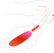 The DMS strip being removed from the Q-Pad after wear